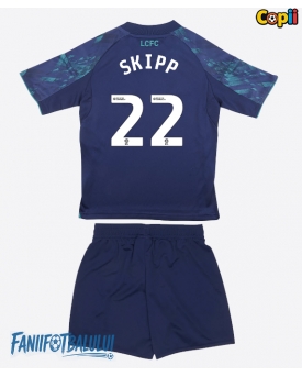 Leicester City Oliver Skipp #22 Echipament de Fotbal Replică 2025-26 Copii Deplasare (+ Șorturi)